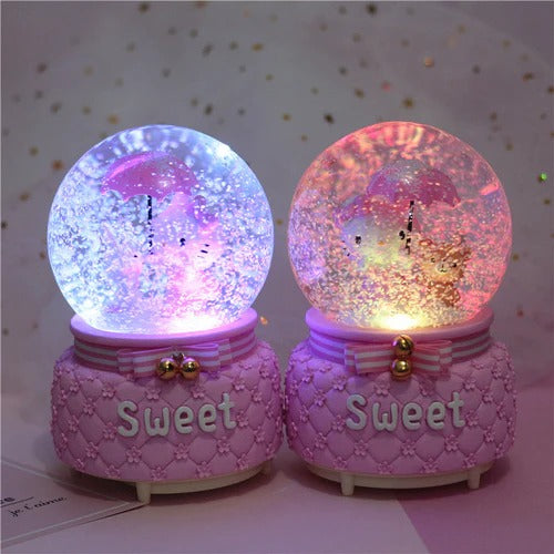 LED Sweet Cake Musical Snow Globe