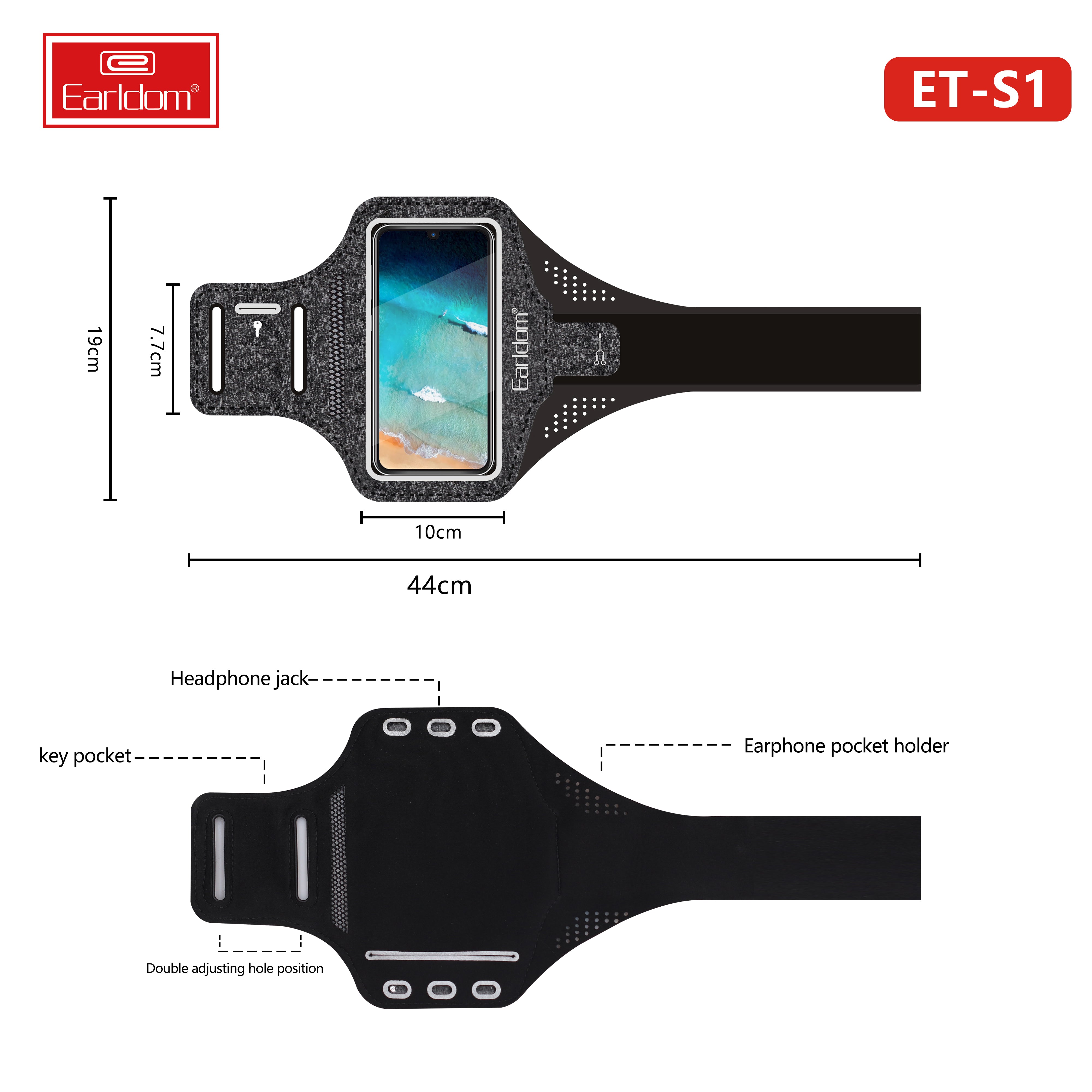 Earldom ET-S1 Universal Running Sports Armband Case