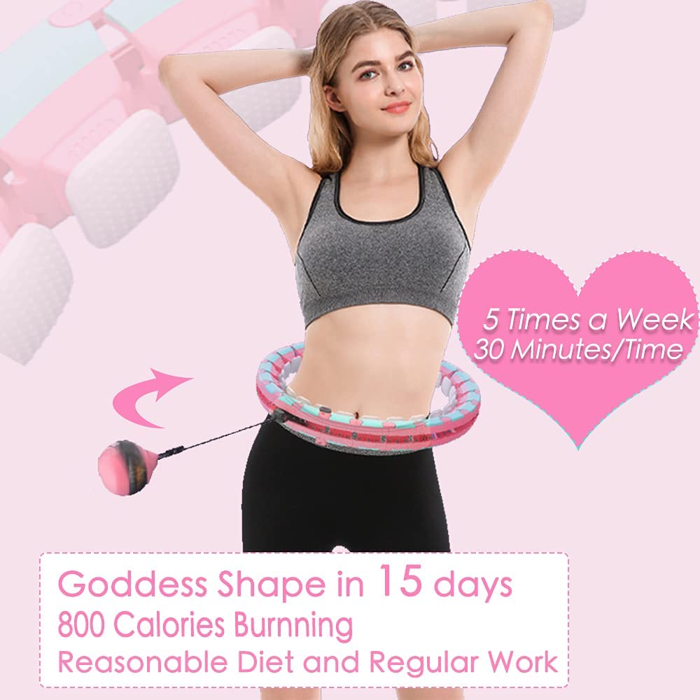 Fitness Smart Hula Hoop Exercise 24 Knots Detachable Suitable for Adults and Children