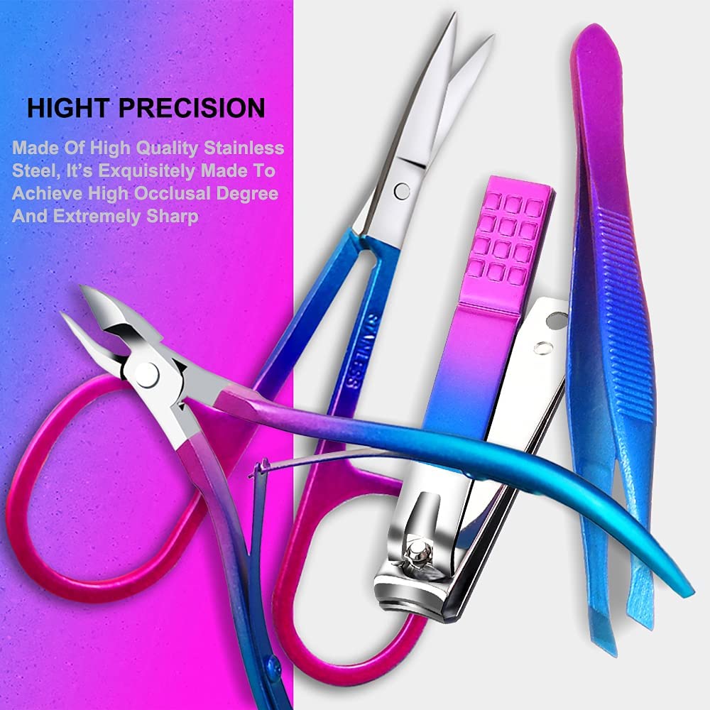 iCare Professional Nail Clipper Nail File Nail Cutter 15PCS Manicure Kit