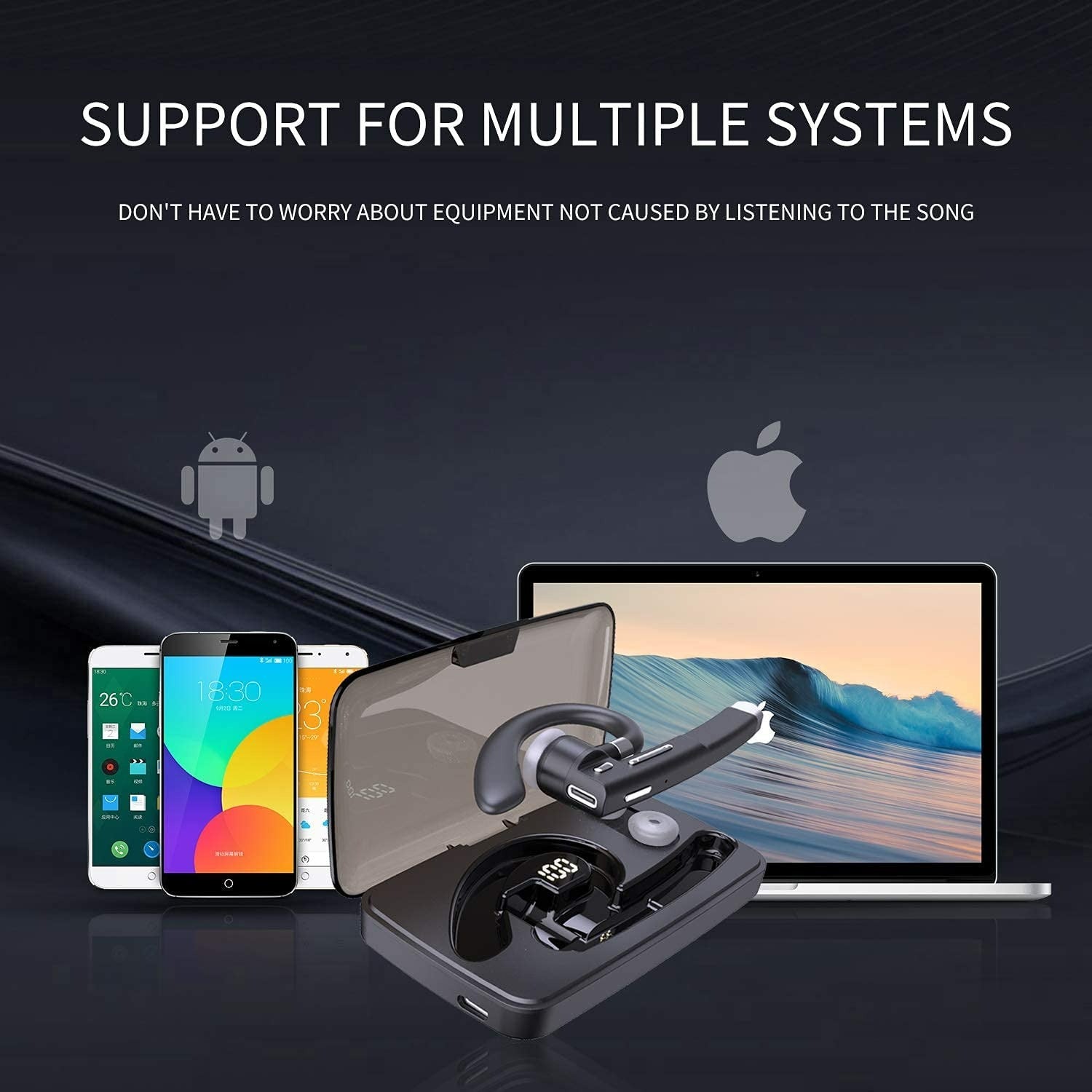 Bluetooth Headset V5.1 with Mic Noise Cancelling