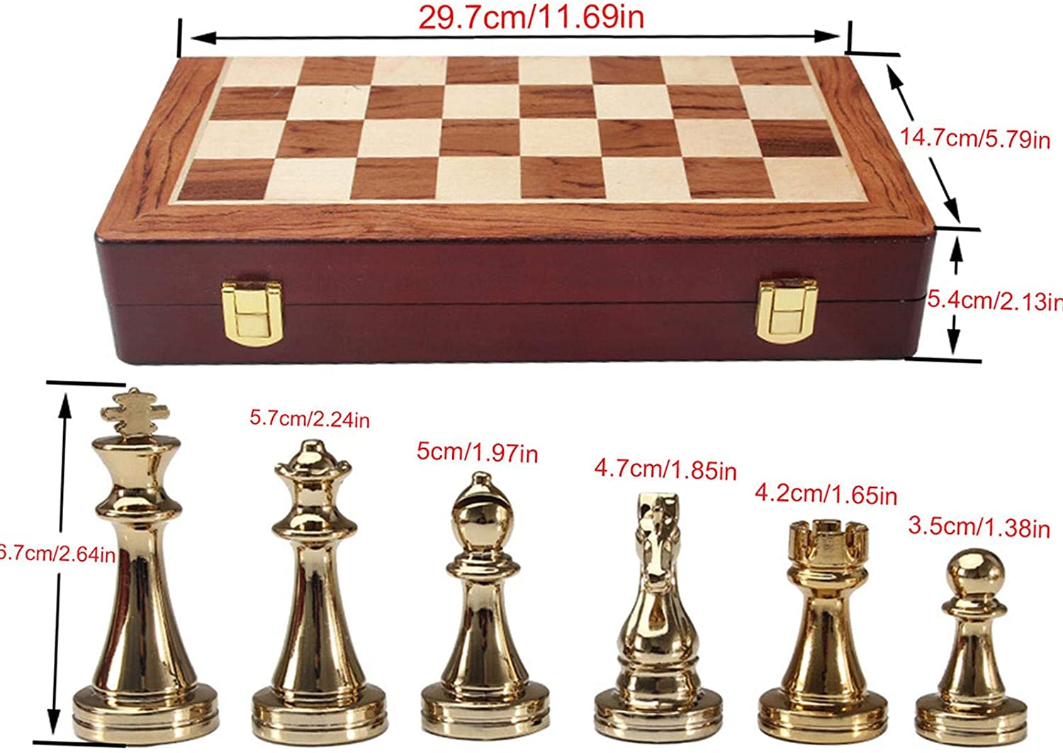 Metal Chess Set High-grade  -Gold Silver