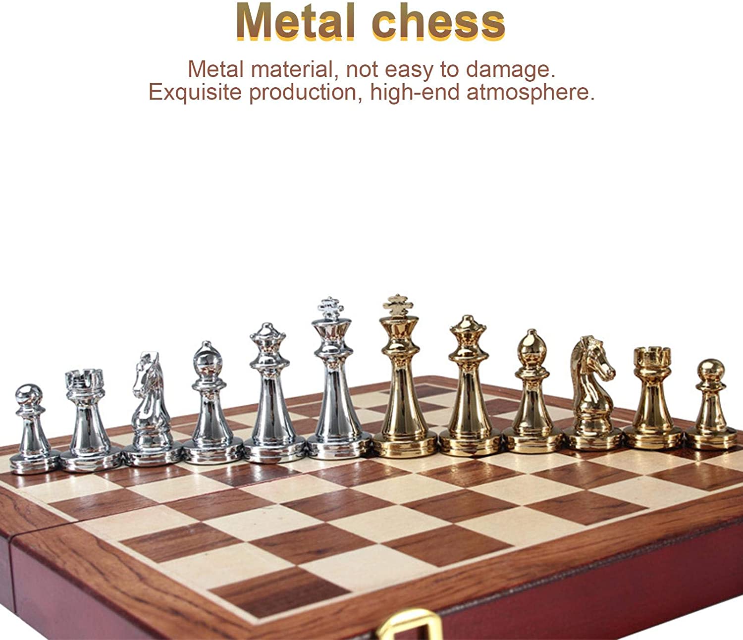 Metal Chess Set High-grade  -Gold Silver