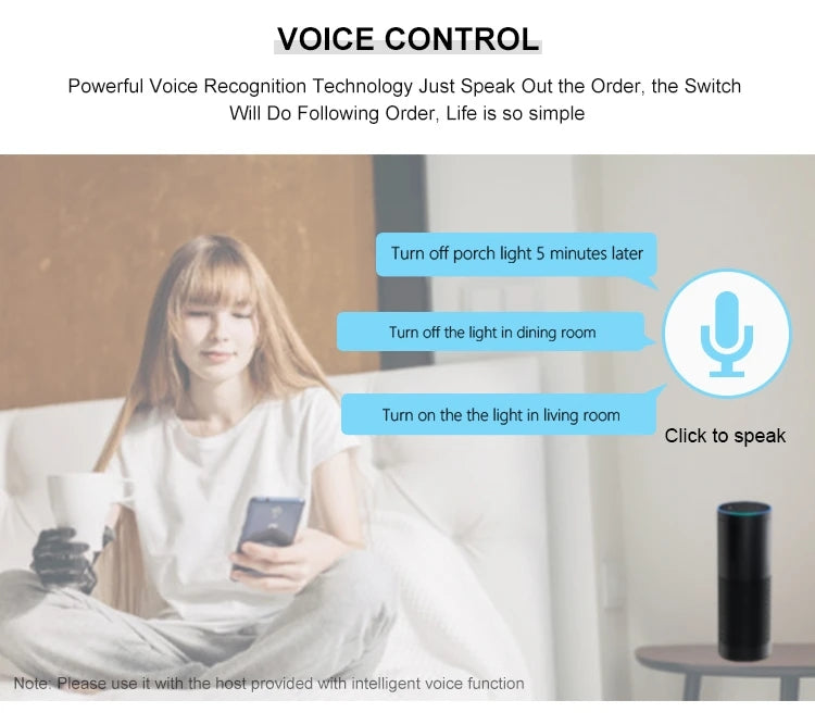 Tuya Smart Light Switch WiFi 3 Gang Wireless Touch Sensor Remote Control