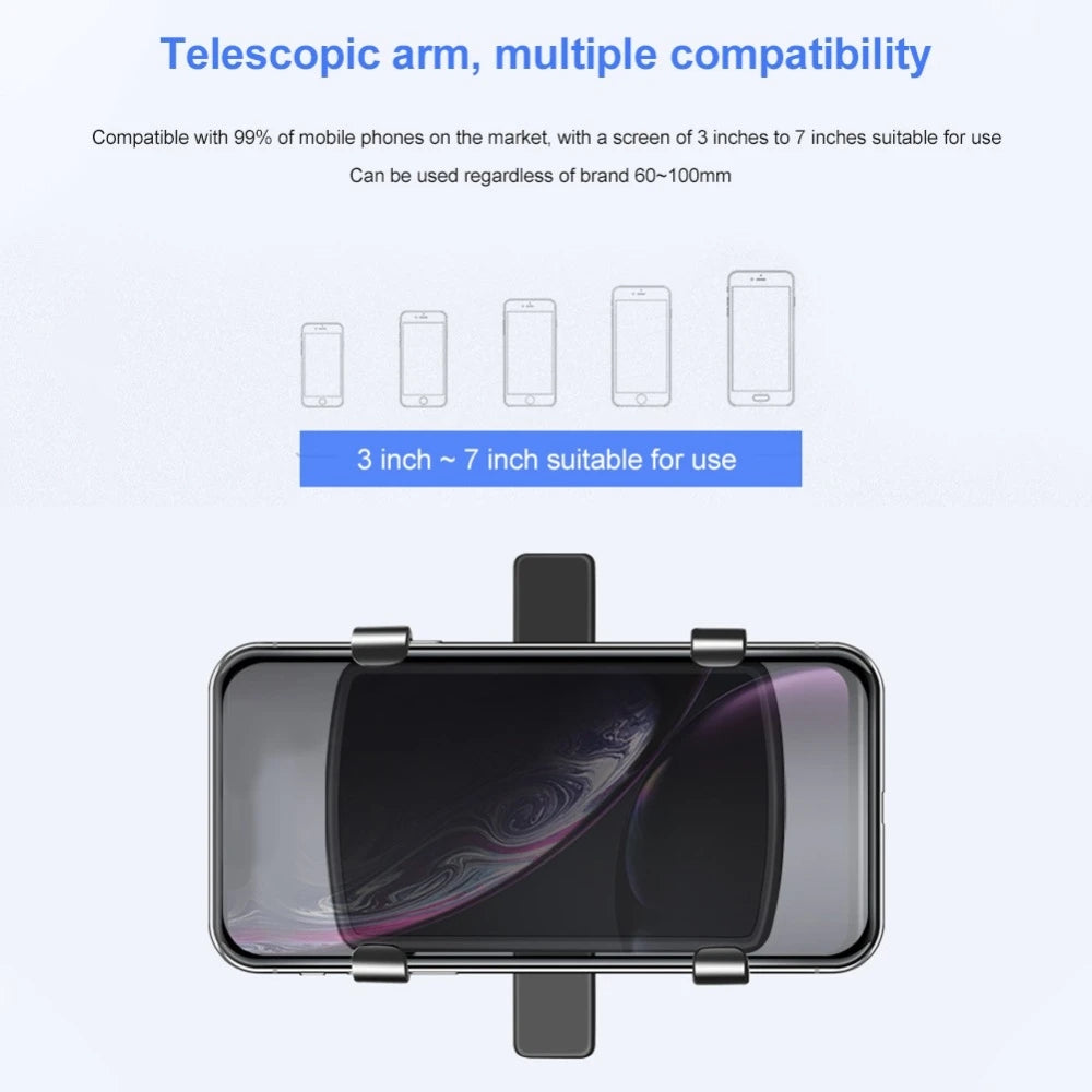universal 360° Rotatable Car Dashboard Sun Visor Rear View Mirror Mobile Phone Holder Stand  3-7 inch