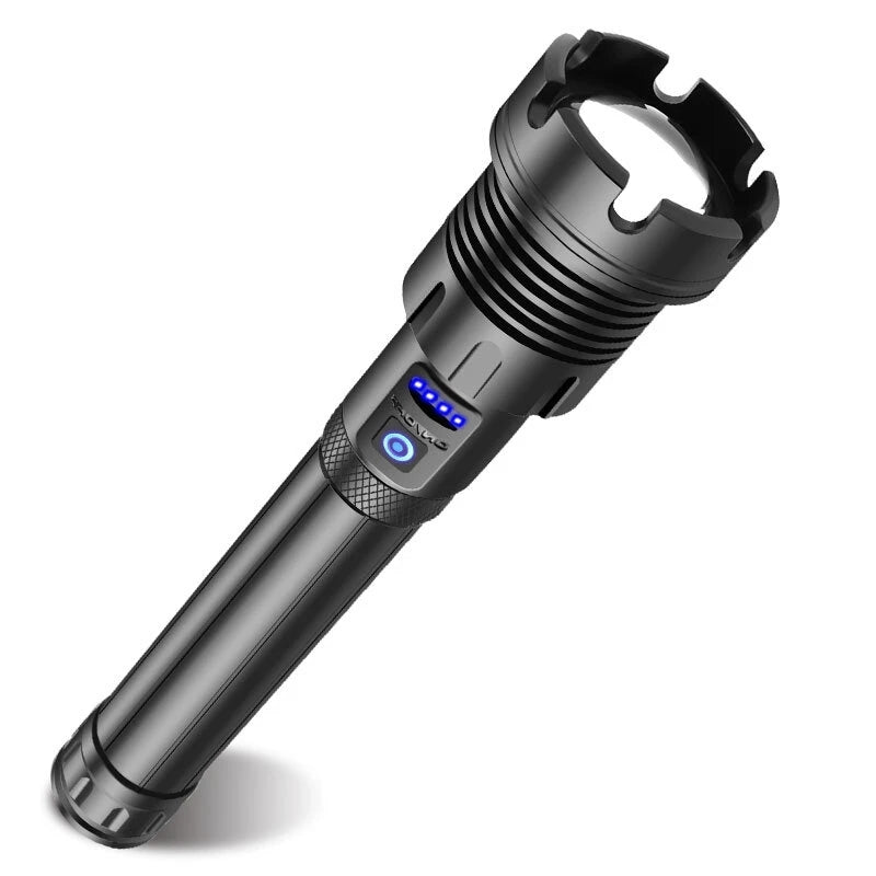Super Powerfull P90 LED Flashlight With Side Light Outdoor Waterproof Torch
