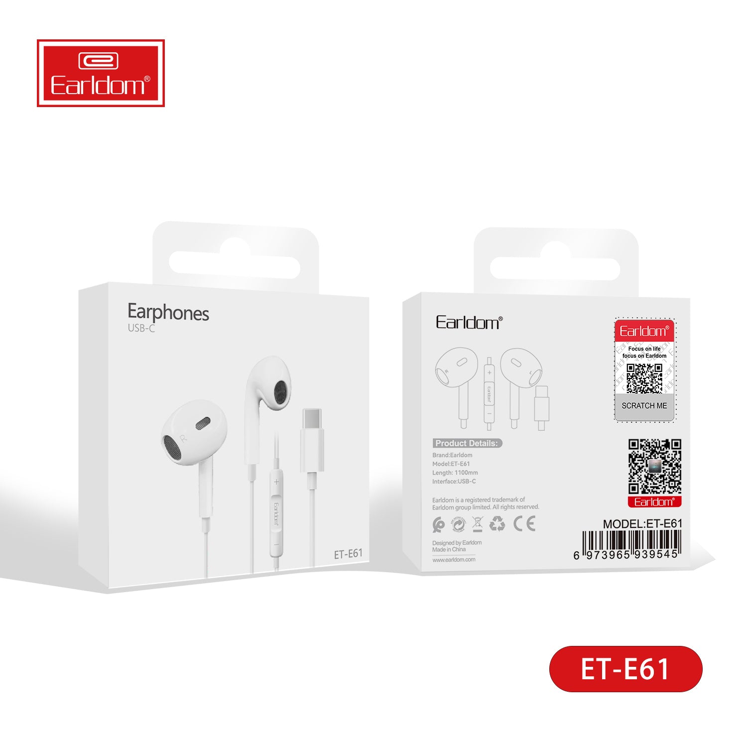 E61 USB Type C Handsfree Earphone