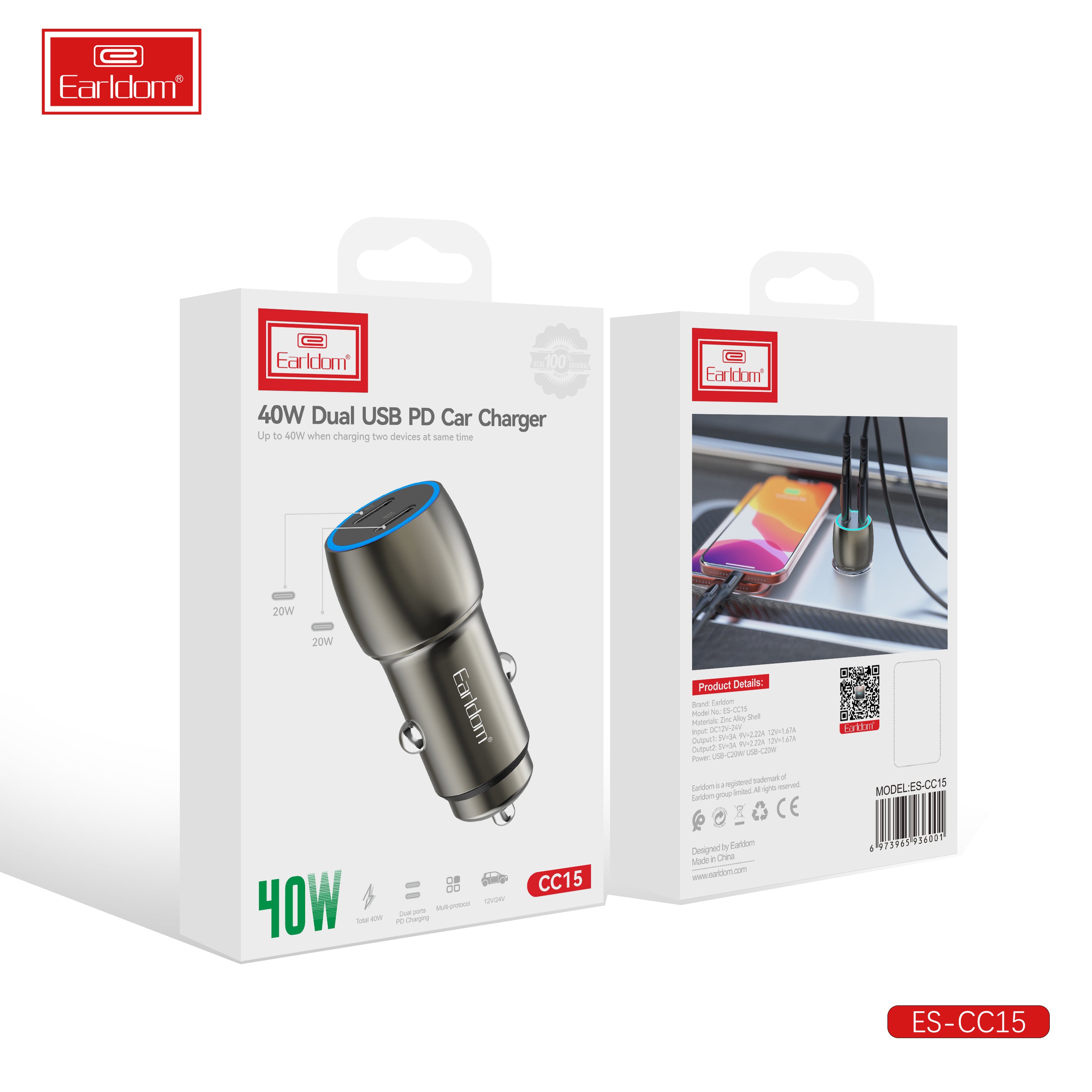 ES-CC15 Car charger -40W