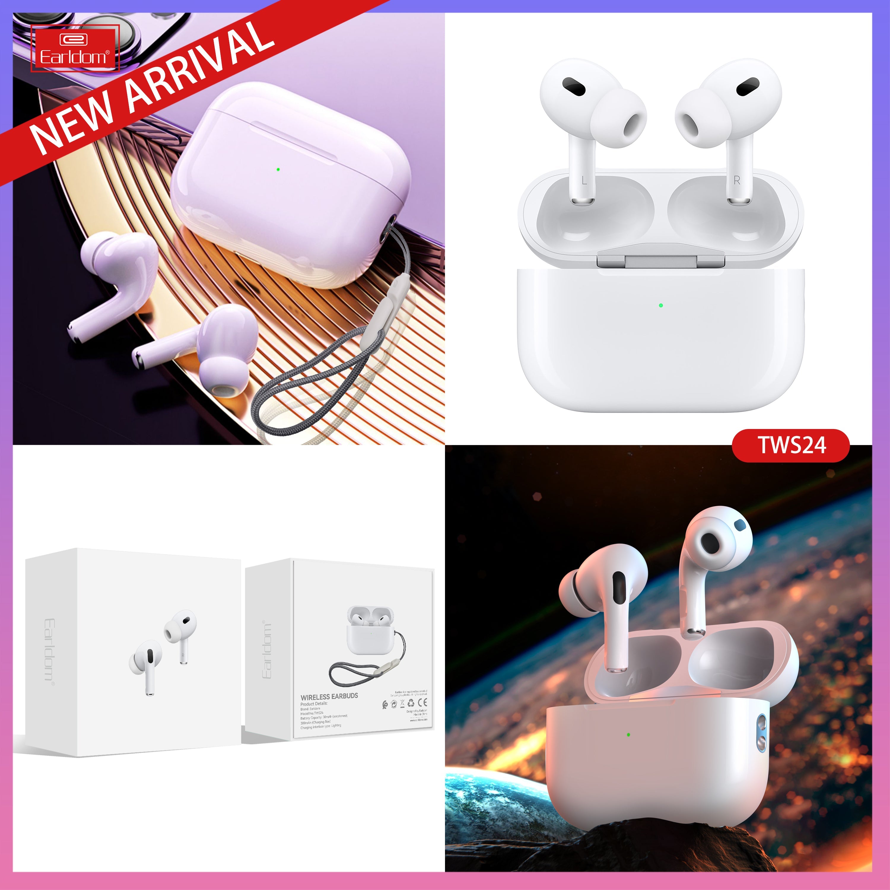 Earldom  Wireless earphone for Samsung iphone ipad-high quality