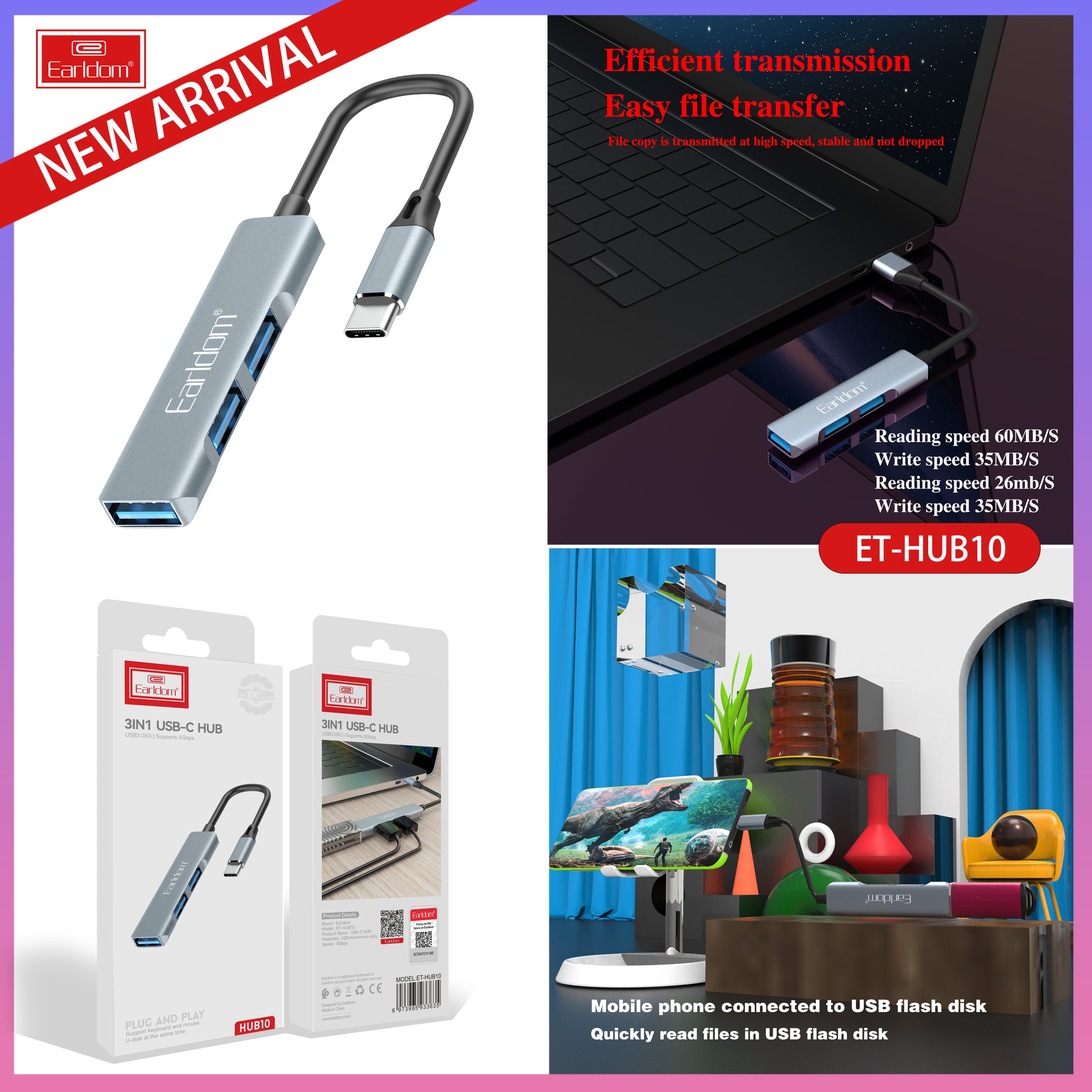 ET-HUB11 HUB Lighting iPhone Ipad OTG
