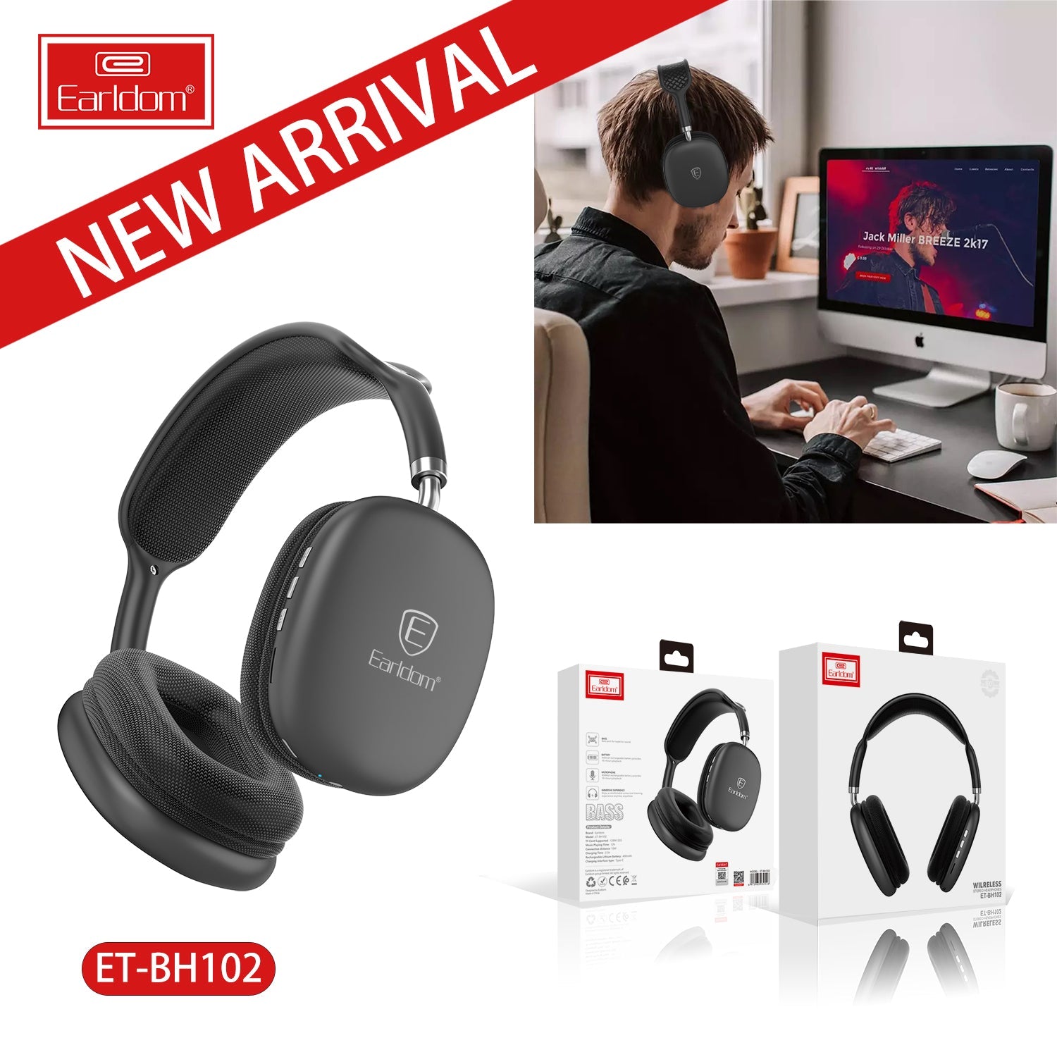 Earldom Bluetooth Headphone ET-BH102