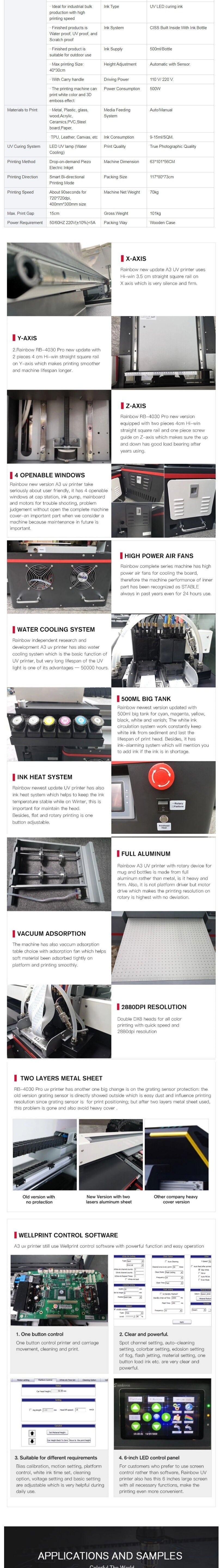 A3 uv small flatbed printer lot number printer for Mobile case