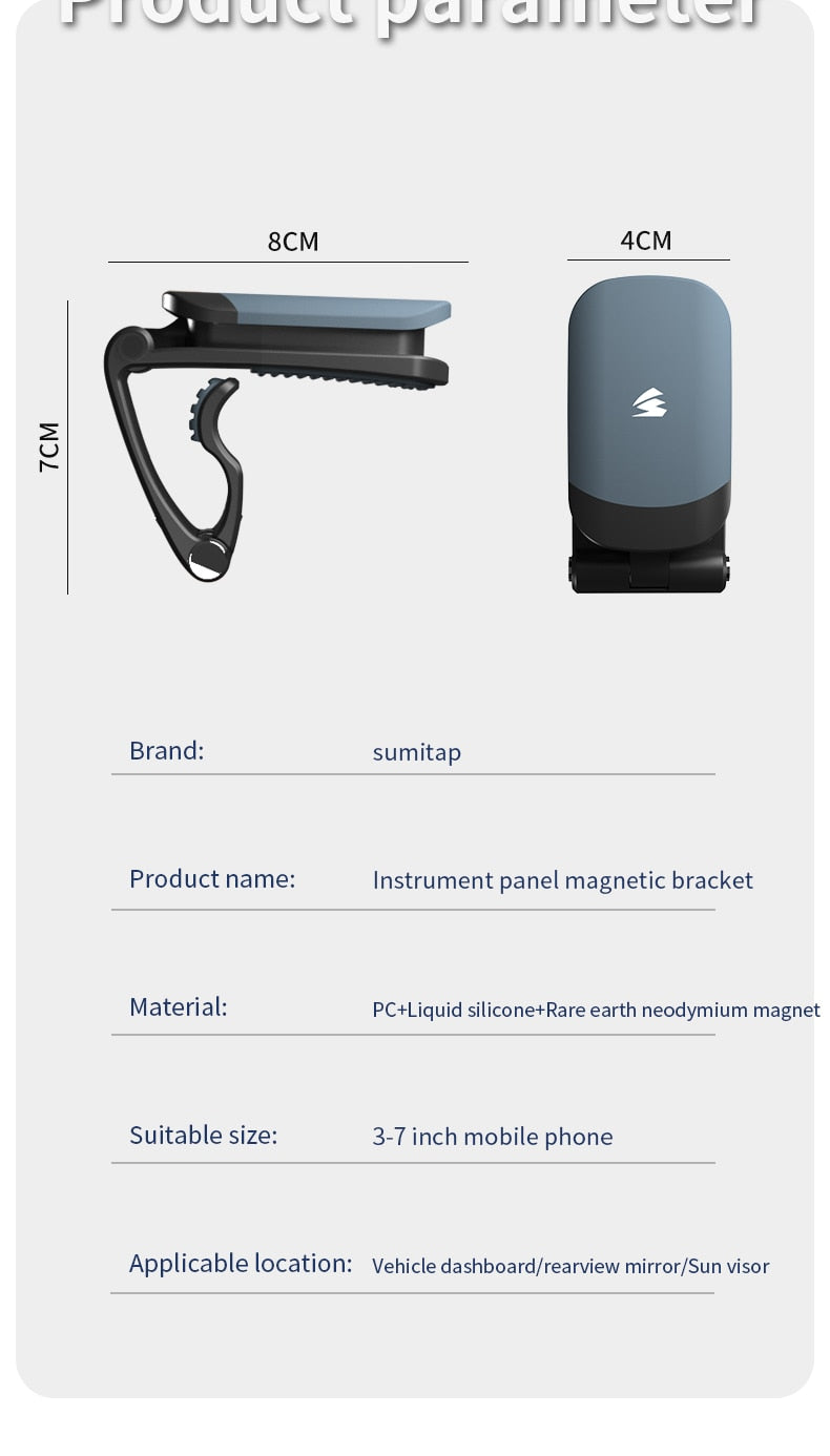 SUMITAP Magnetized HUD Car Phone Stand is a silent stand for the dashboard