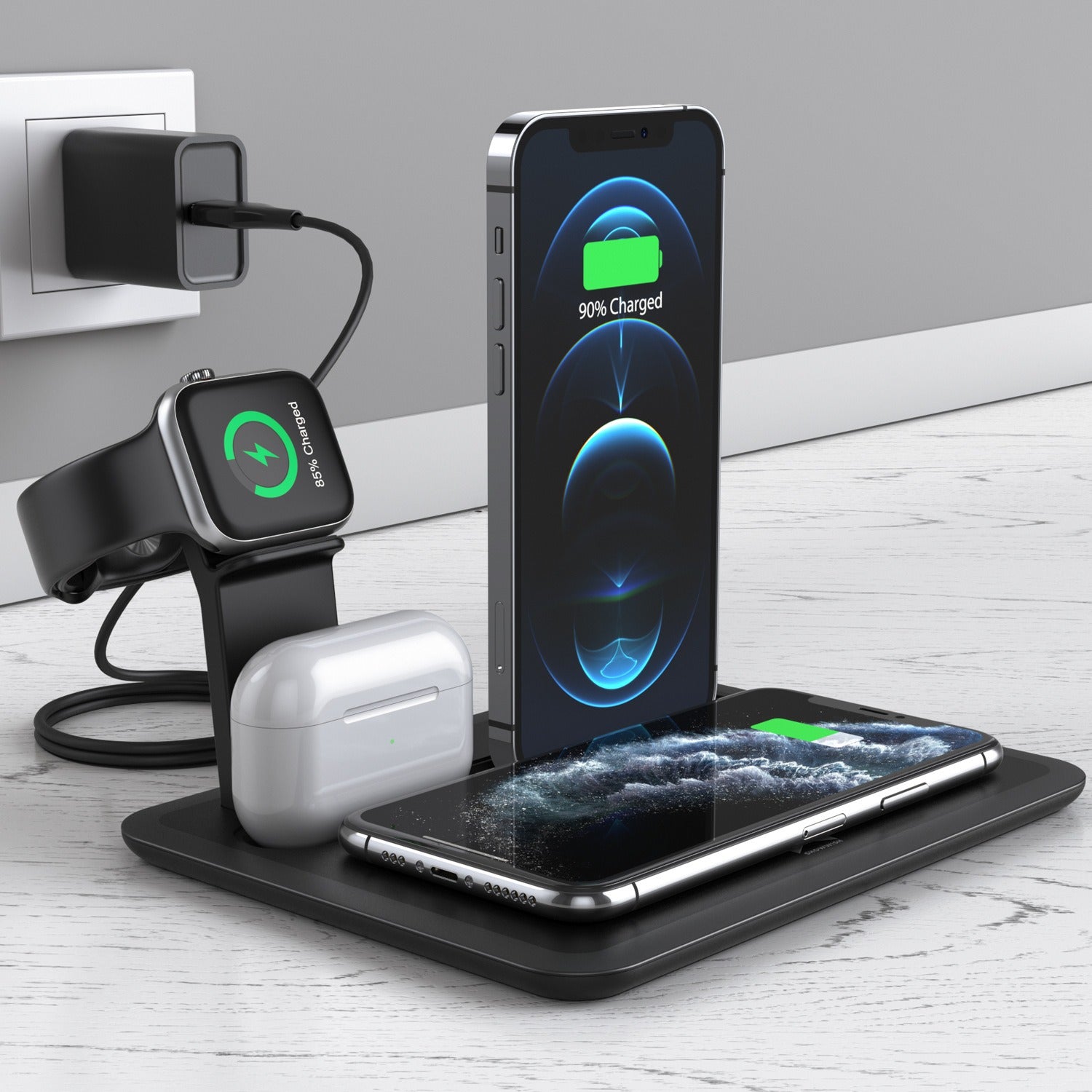 Wireless Charger Watch Headset Mobile Phone Charging Stand Desktop Wireless Charging