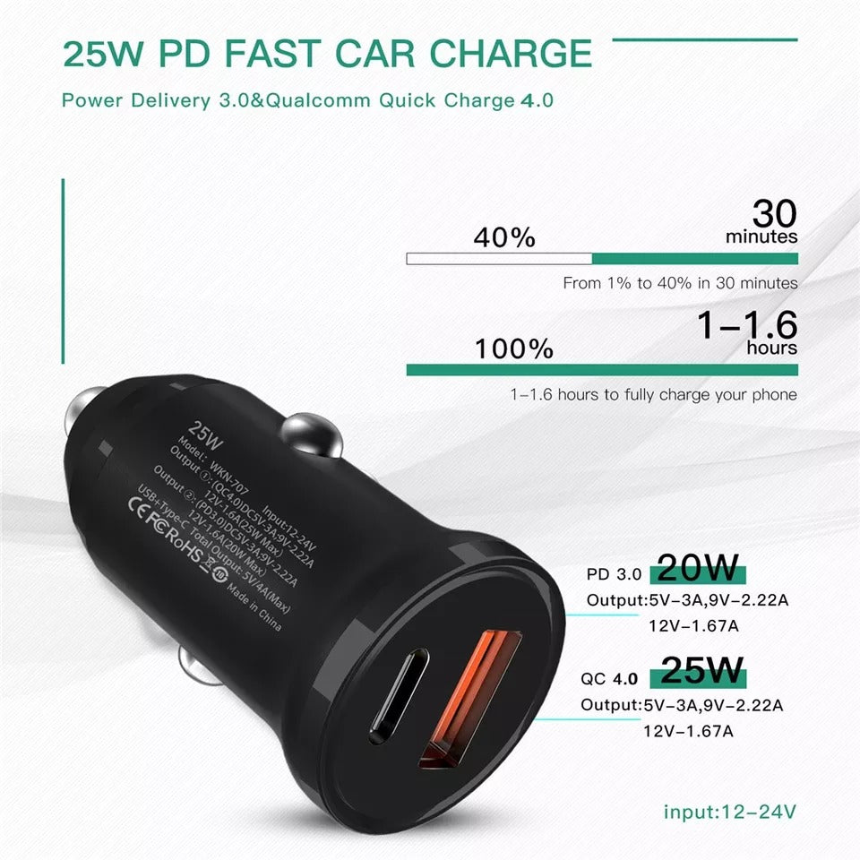 30W PD Fast Car Charger