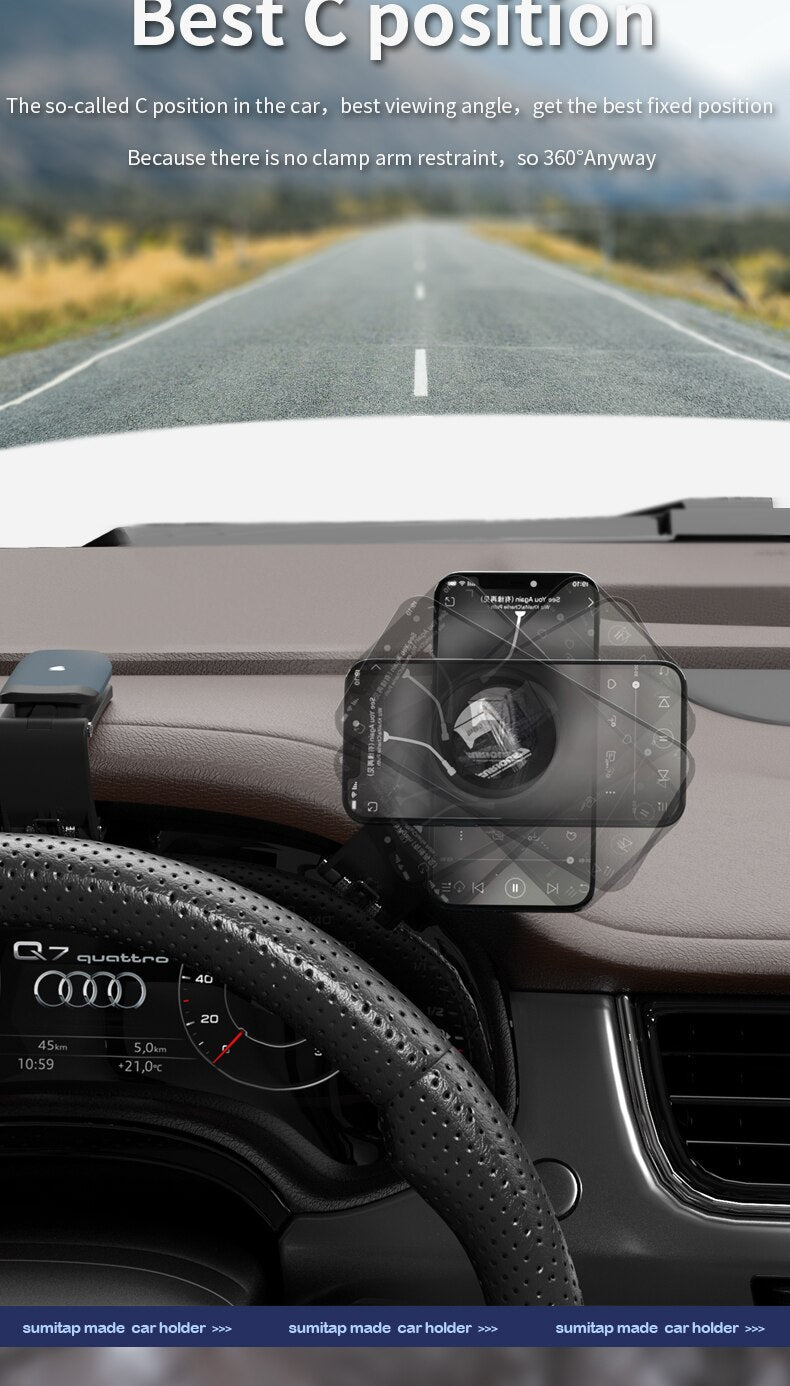 SUMITAP Magnetized HUD Car Phone Stand is a silent stand for the dashboard