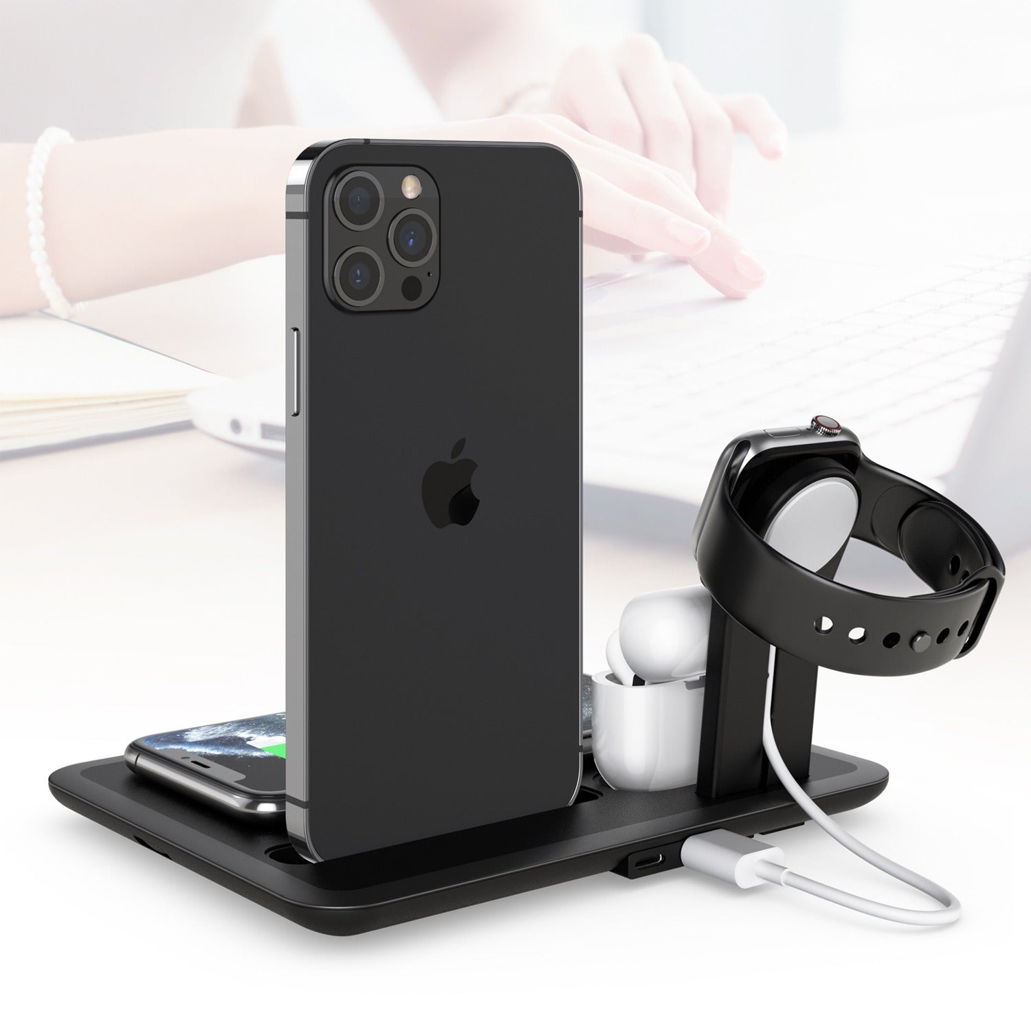 Wireless Charger Watch Headset Mobile Phone Charging Stand Desktop Wireless Charging