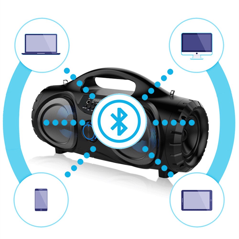 ITEQ Portable  FM Subwoofer Bluetooth Wireless Speakers PC Stereo Loudspeaker