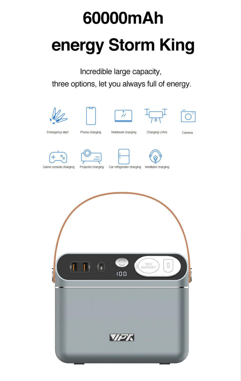 Multi Functional Portable-Rechargeable 60000mAh Car Jump Starter-Power Bank