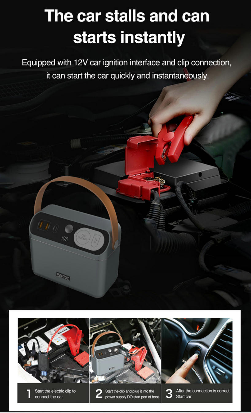 Multi Functional Portable-Rechargeable 60000mAh Car Jump Starter-Power Bank