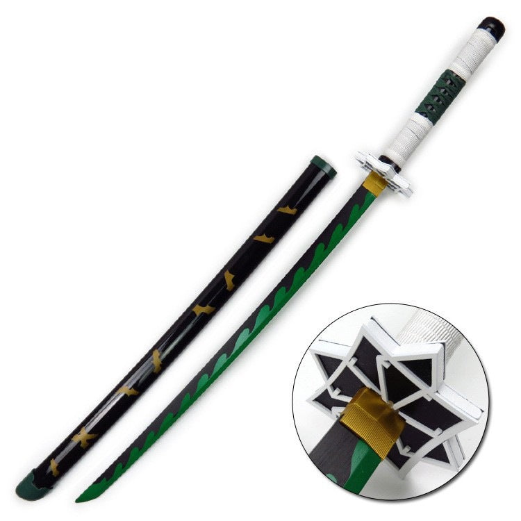 Demon Slayer Anime Wood Sword Party Cosplay Larp Sword Tanjiro Kamado 104CM
