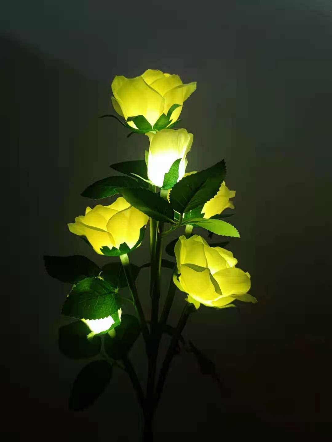 Solar Rose Light Flower Lights Lamp Red Rose