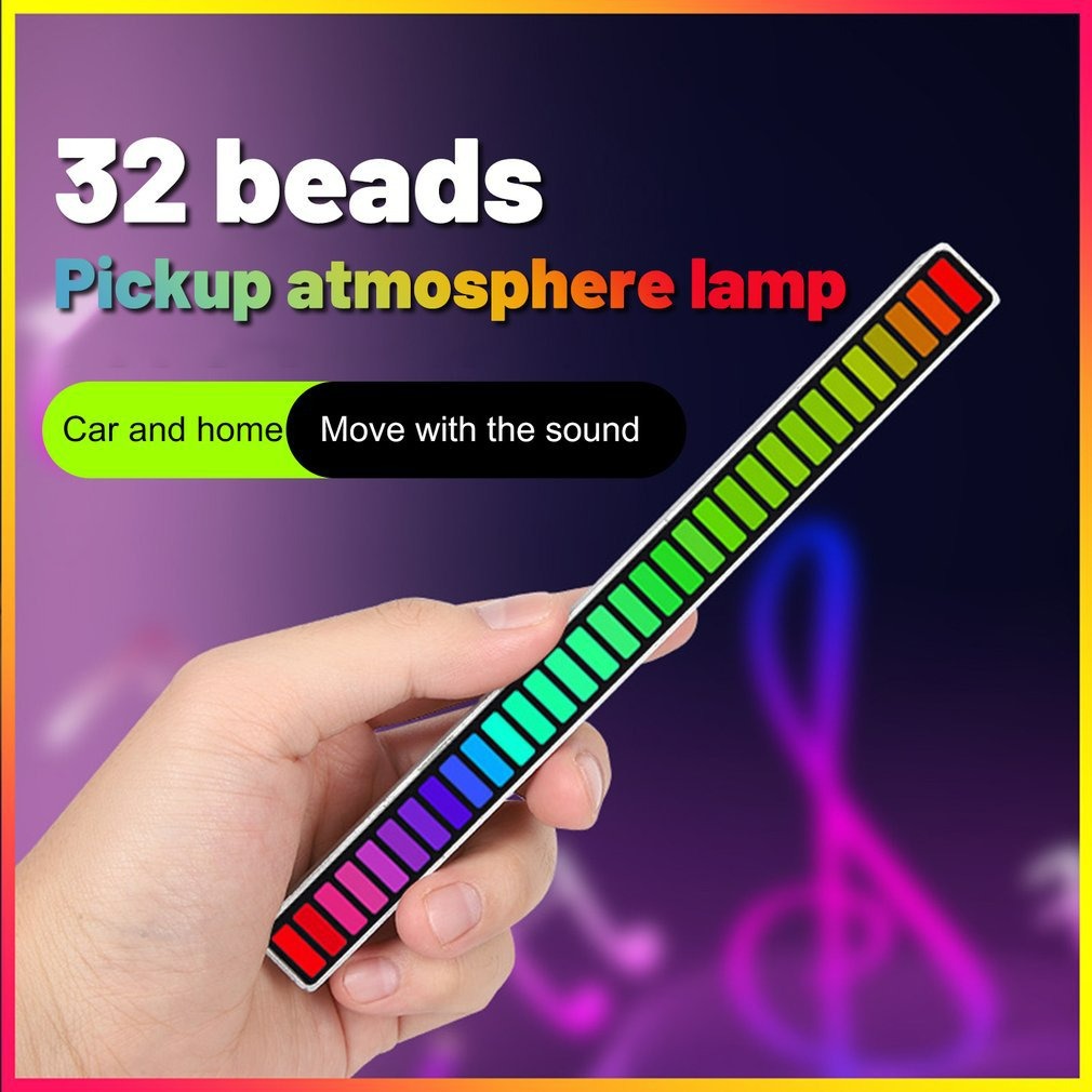 LED Sound Activated Light Strip Music RGB Colorful Tube