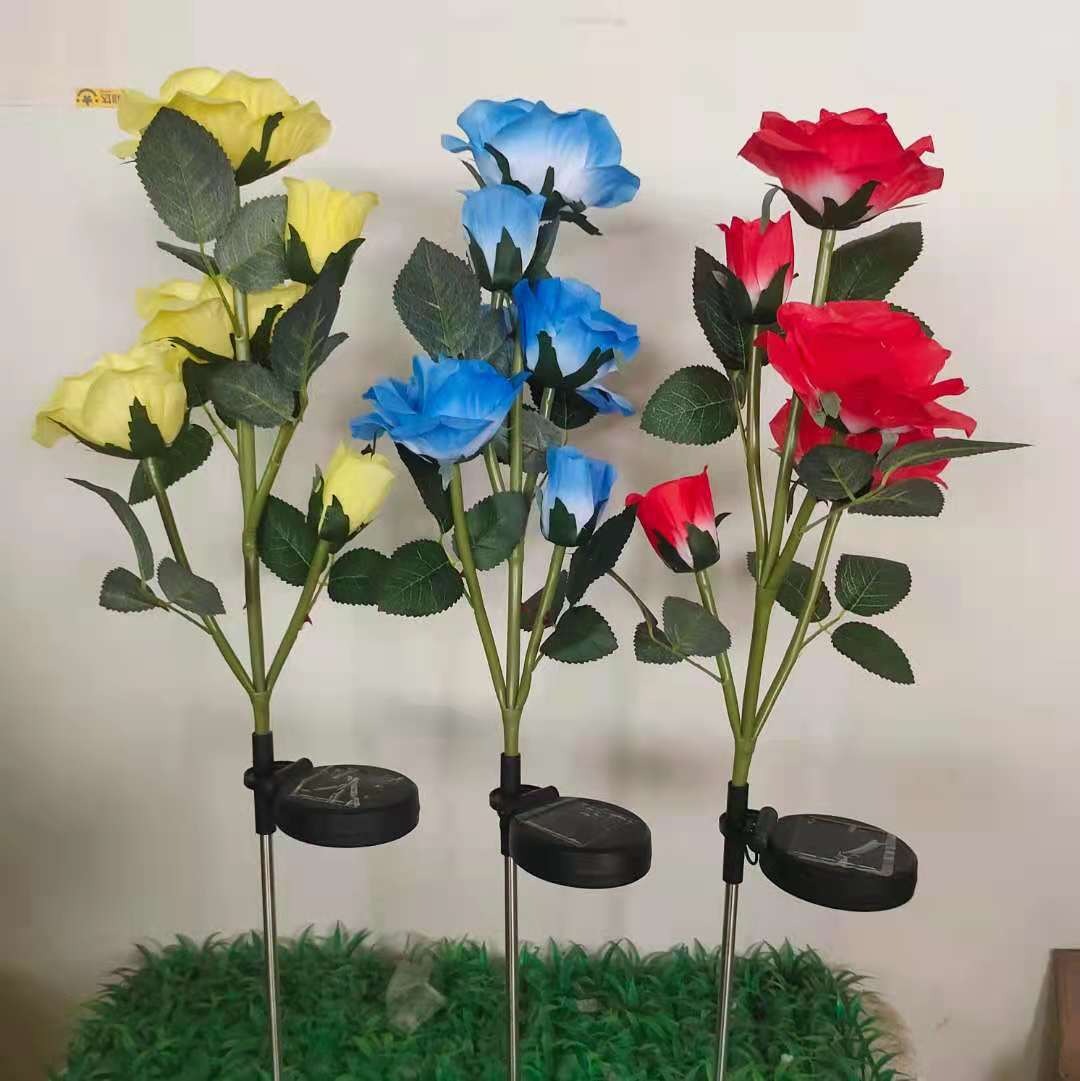 Solar Rose Light Lamp yellow Rose Flower