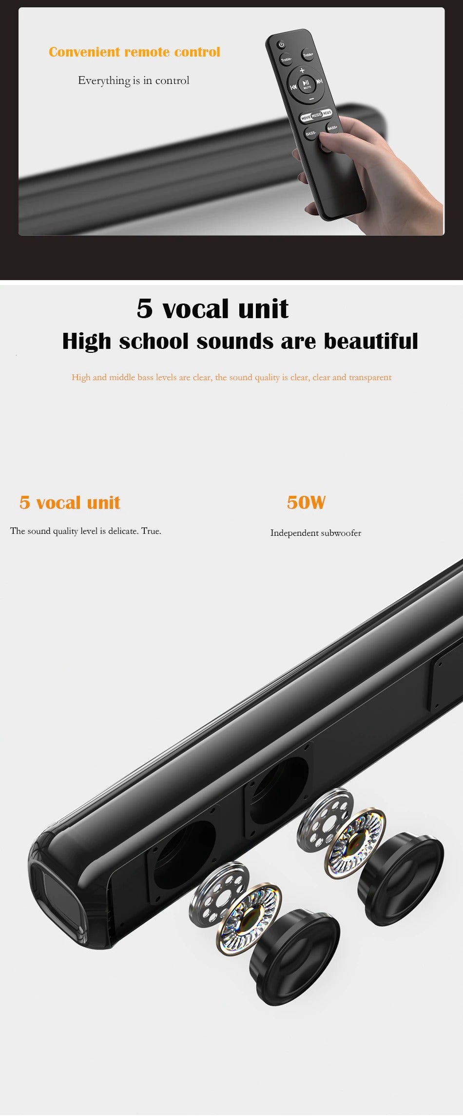 50w Speaker Tv Wired and Wireless Speaker