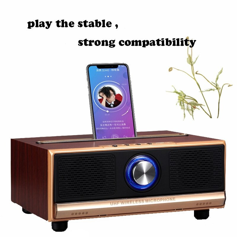 High-power home TV karaoke wooden