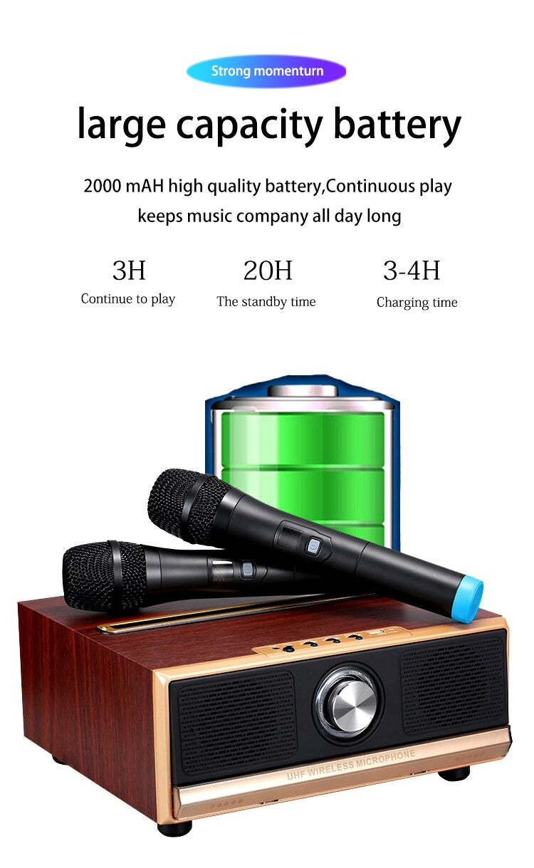 High-power home TV karaoke wooden