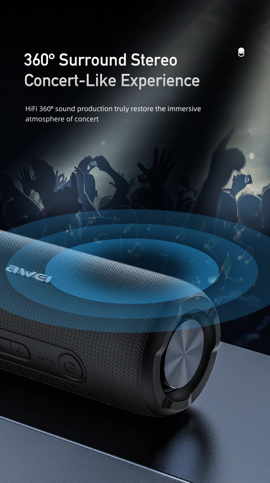 31W Super Bass Ip7 Awei Speaker