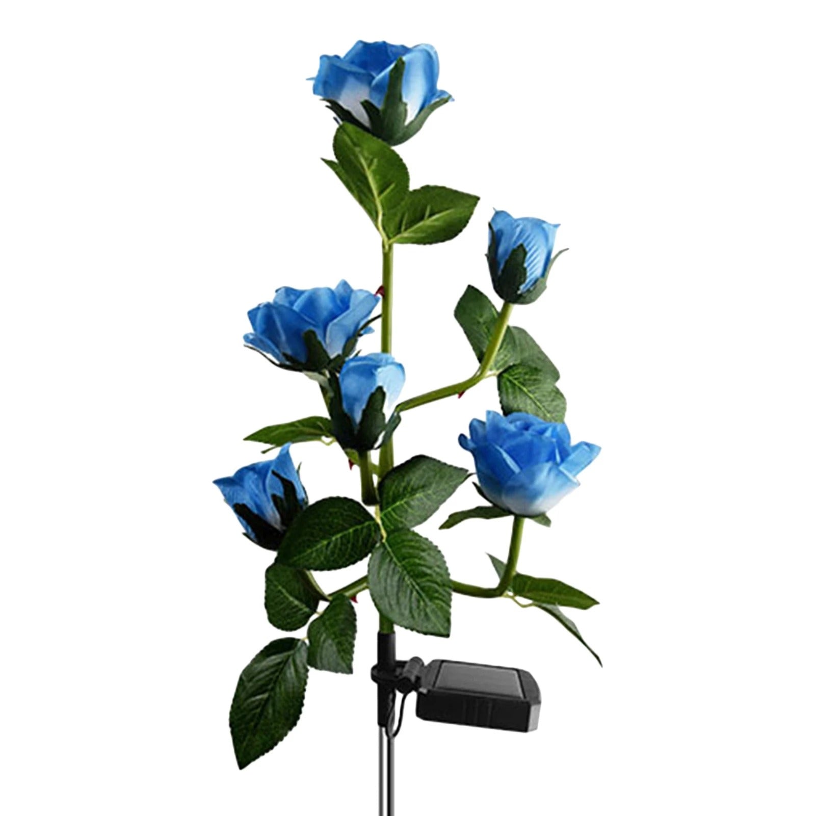 Small Roses That Flashlights Solar Rose Light Lamp Blue Rose Flower – TEQ PTY LTD