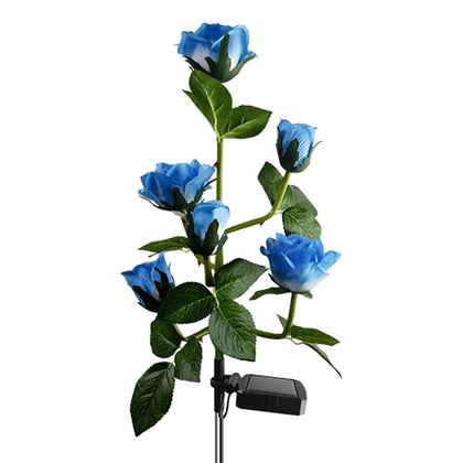 Solar Rose Light Lamp Blue Rose Flower
