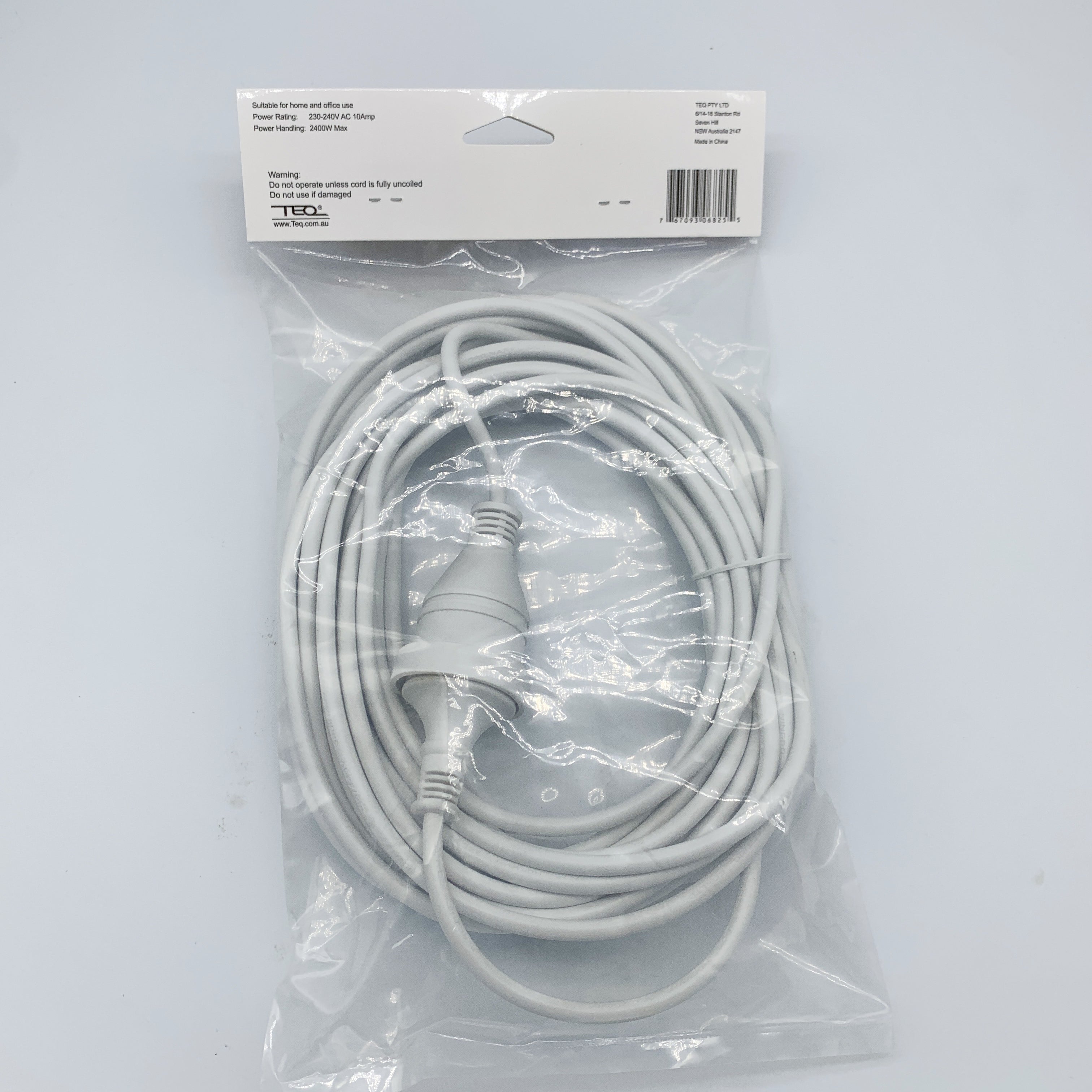 Power Extension Cord. 10A/240V/2400W Rated. RCM Approved