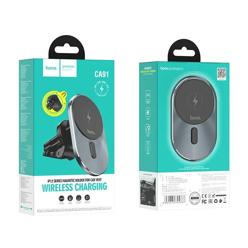 HOCO CA91 15W Qi Wireless Car Charger Magnetic
