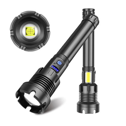 Super Powerfull P90 LED Flashlight With Side Light Outdoor Waterproof Torch
