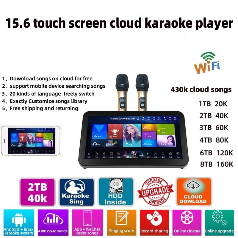TEQ Home KTV karaoke machine jukebox with power amplifier, reverb , microphone, 2TB HDD + Cloud
