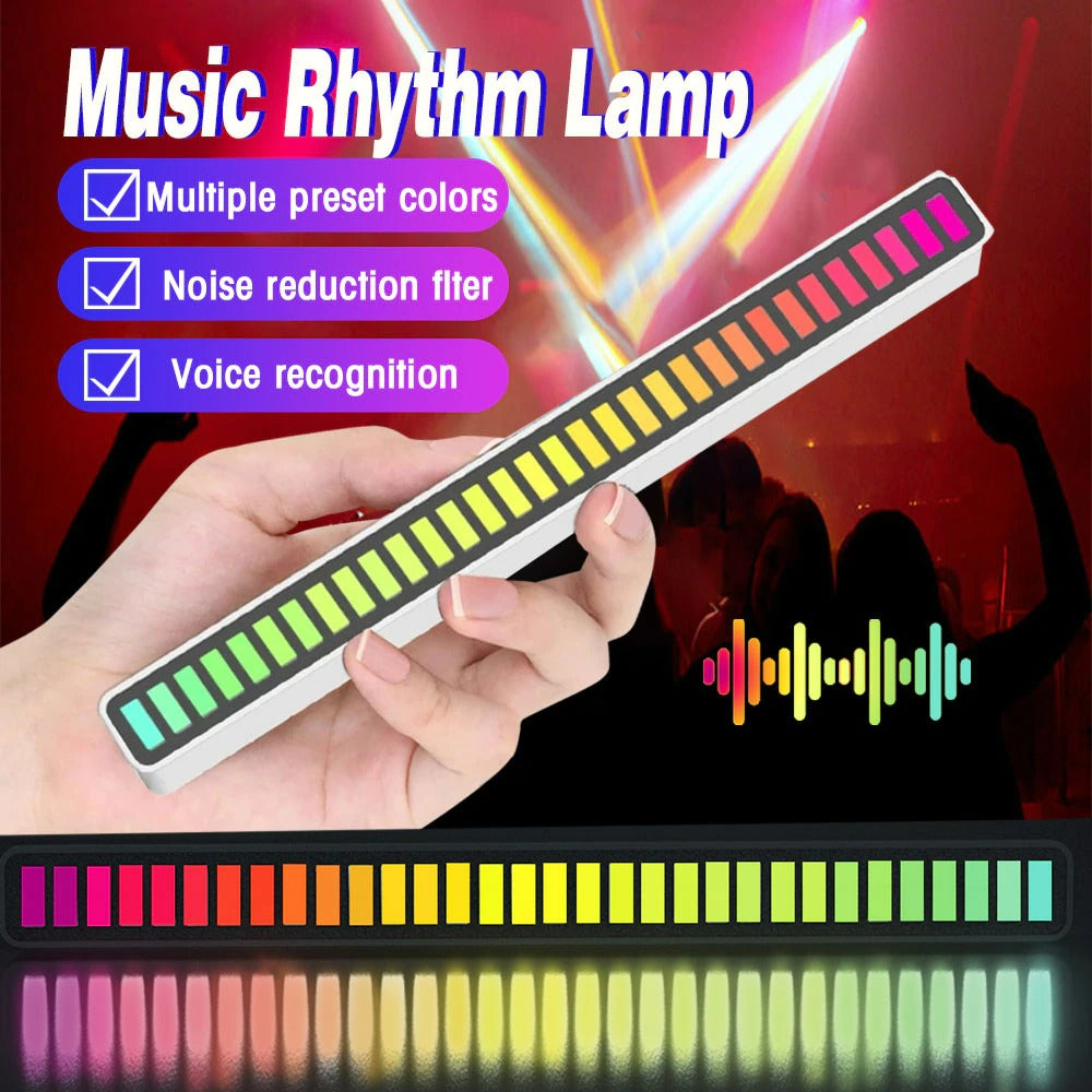 LED Sound Activated Light Strip Music RGB Colorful Tube