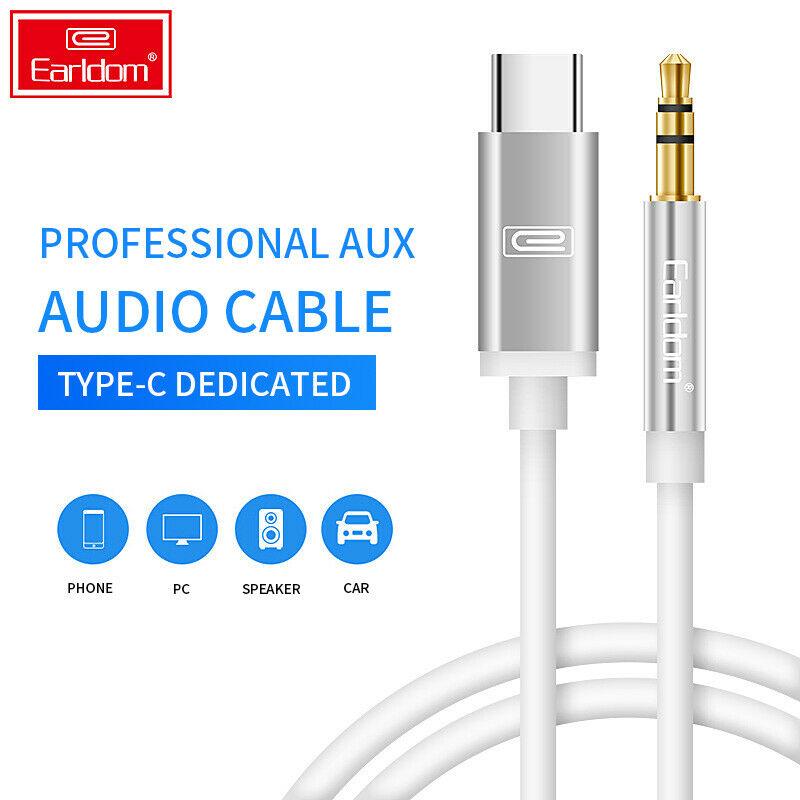 Earldom TYPE- C to 3.5mm Audio Aux Cable 3.5mm Male to USB-C Headphone Car Cable