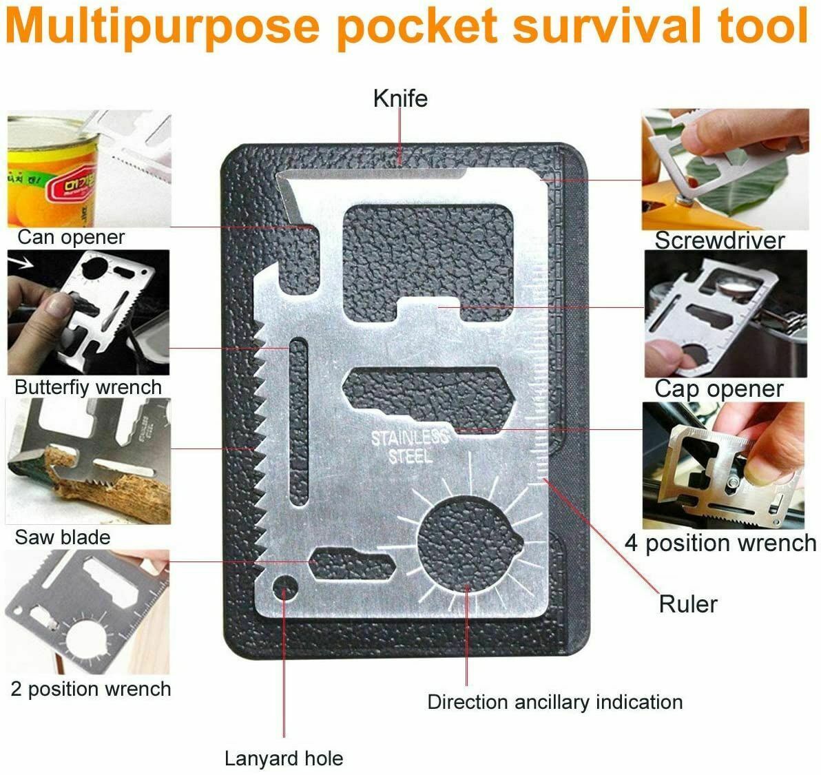 Survival Kit Outdoor Emergency Gear Kit for Camping Hiking Travelling Adventures