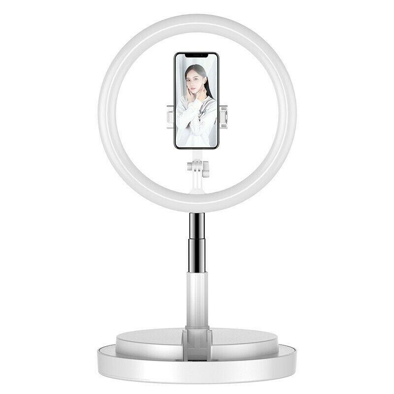 Ring Fill Light with Stand Phone Holder For Vlog Makeup Photographer StudioPremium Quality -white