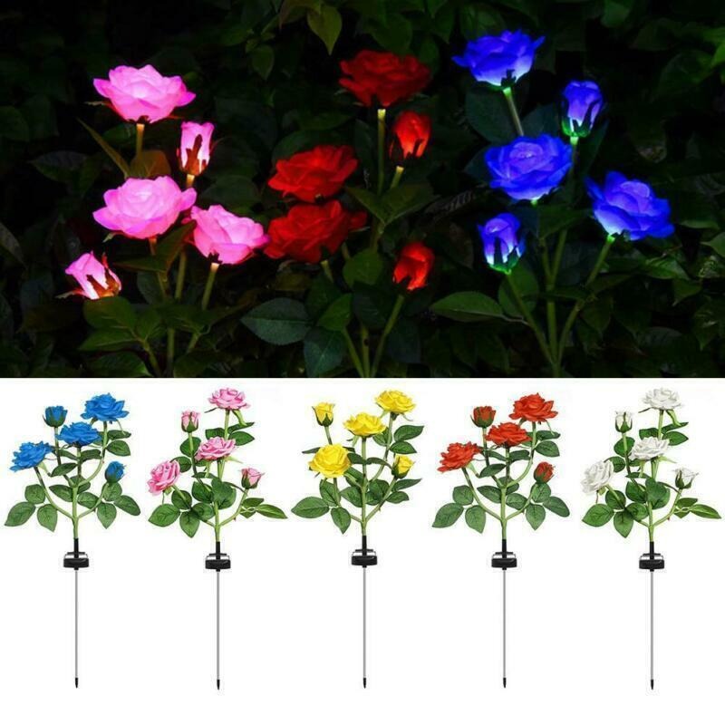 Solar Rose Light Lamp yellow Rose Flower