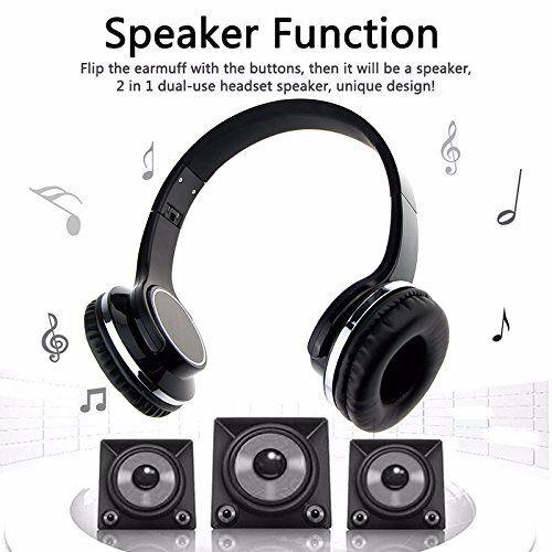 SODO  2 in 1 Bluetooth 4.2 Over-Ear Headset Headphone Speaker TF FM Radio