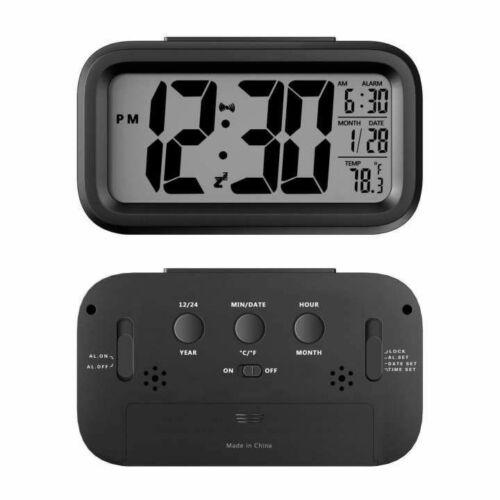 Battery Operated LCD Display Digital Smart Alarm Clock Snooze Blight Temperature