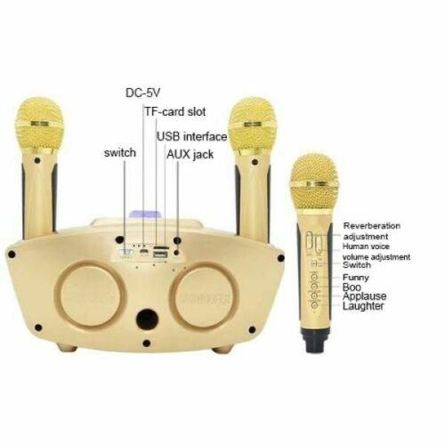 Owl Wireless Bluetooth Speaker With 2 Microphones Home Karaoke sd-306