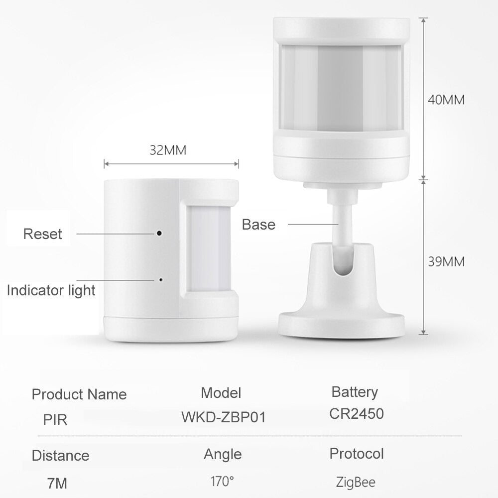 Tuya ZigBee PIR Sensor Battery Powered Smart Wireless WIFI  Motion Sensor Detector