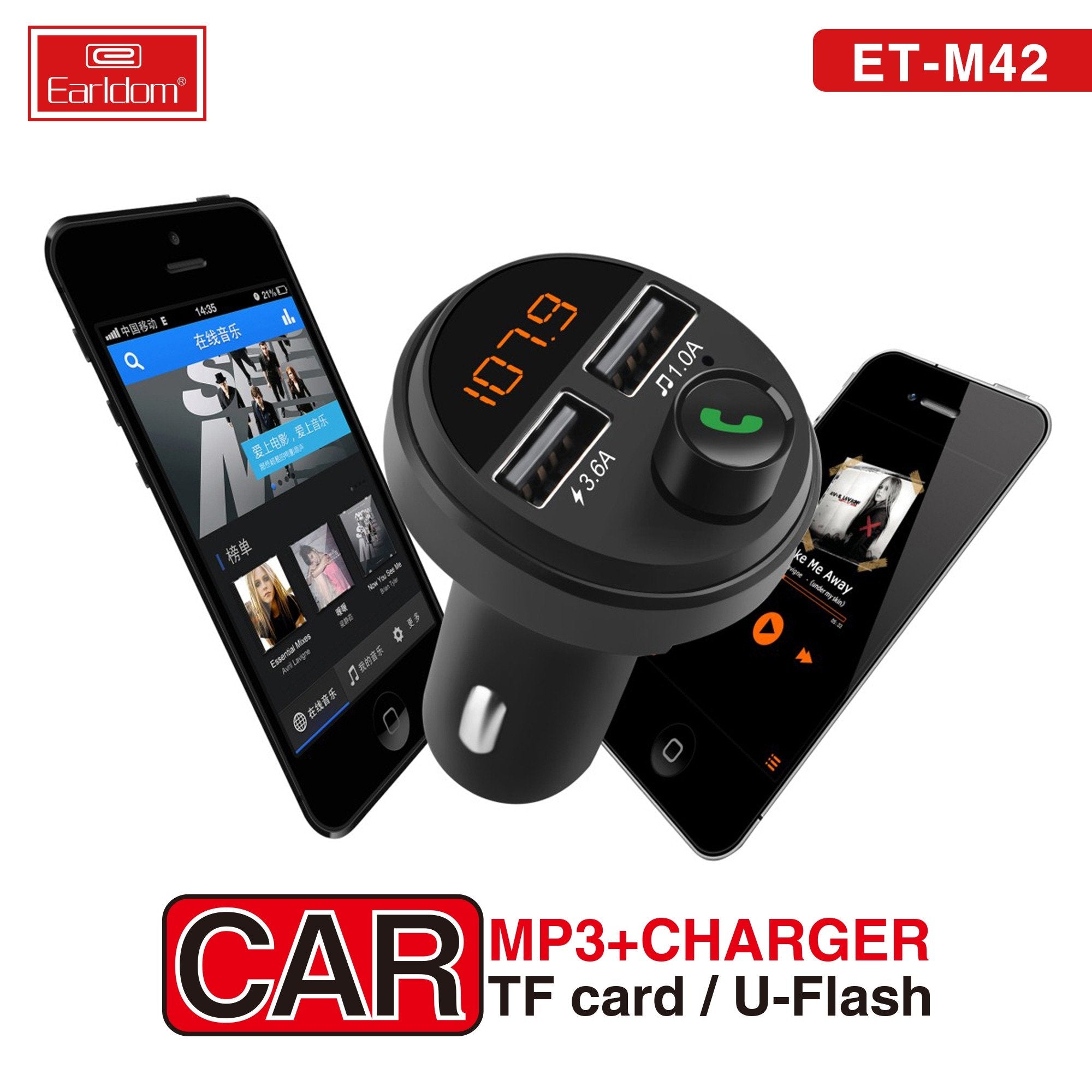 Quick Charging 2 Port Usb Car Charger 3.6A Dual USB Car Charger For i Phone Wireless Car Charger