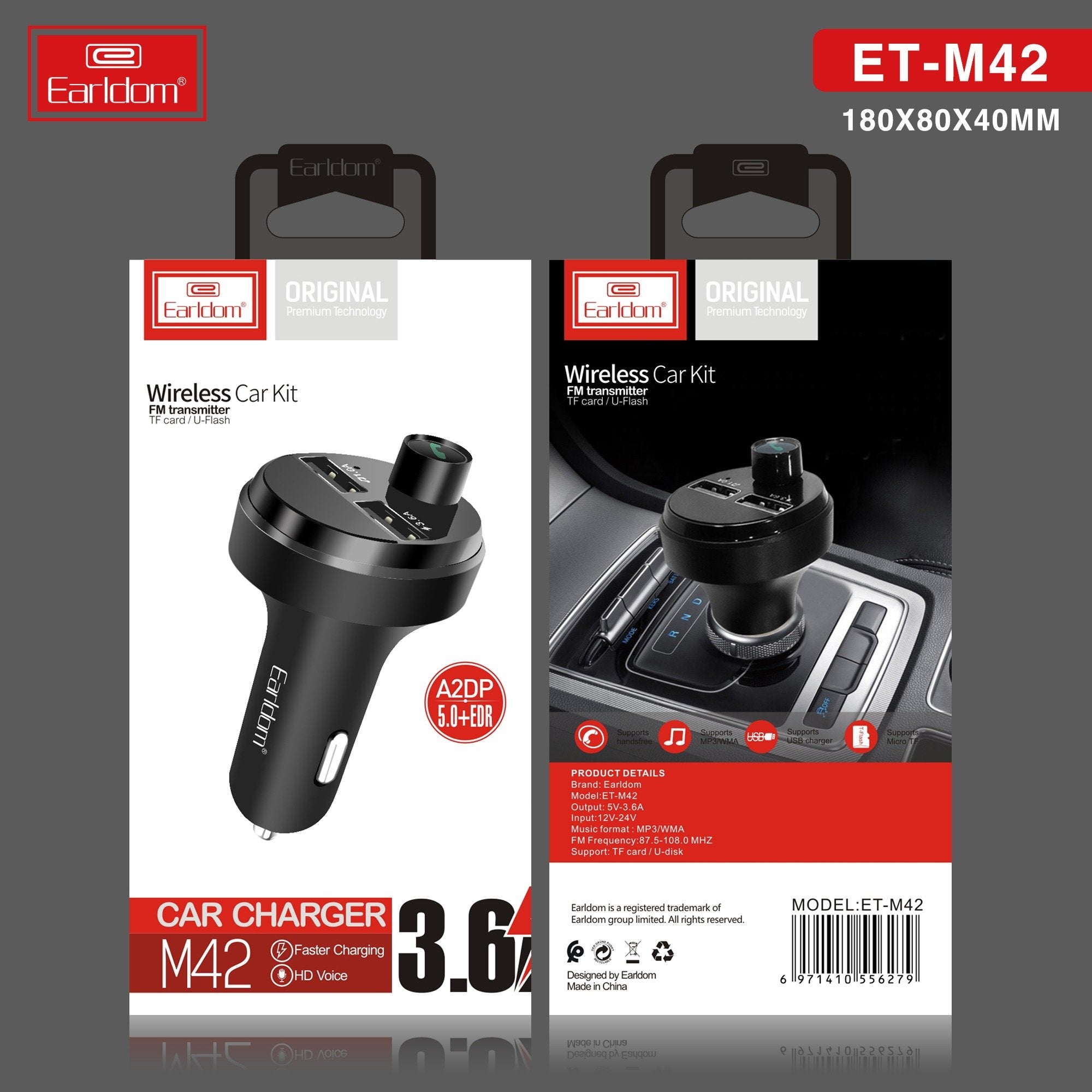 Quick Charging 2 Port Usb Car Charger 3.6A Dual USB Car Charger For i Phone Wireless Car Charger